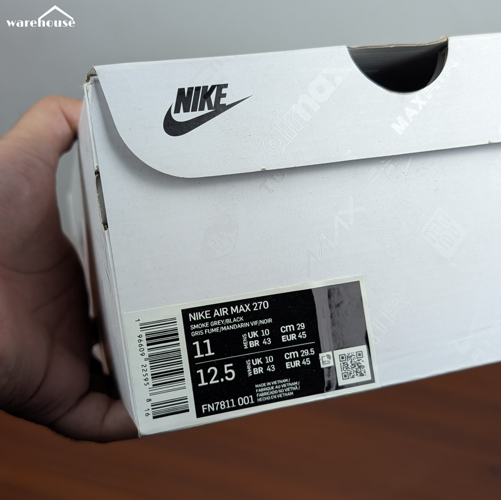 Nike Air Max 270 Multi Swoosh Grey - 11US قياس 45