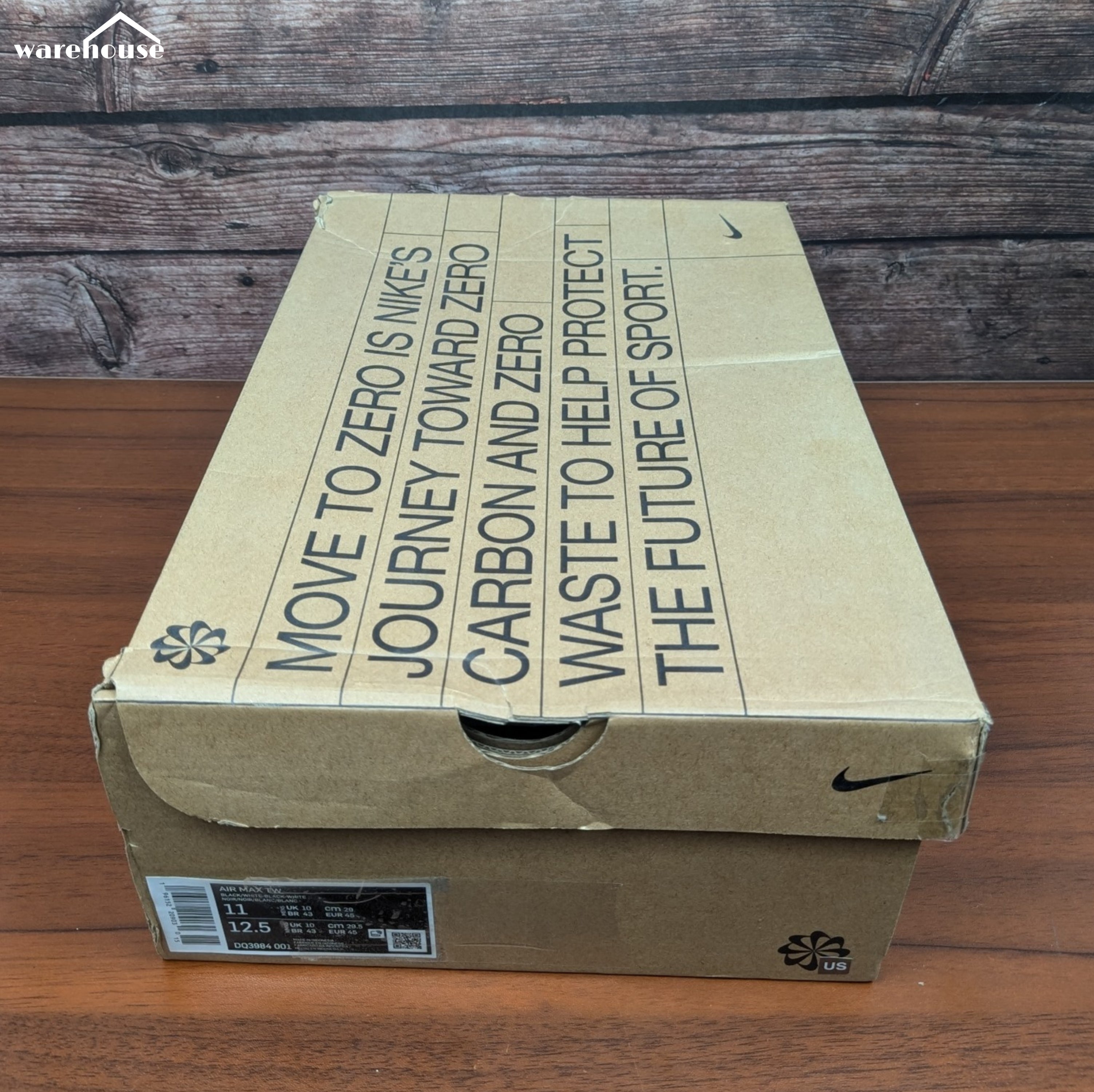 Nike Air Max TW "Black White" - US11 قياس 45