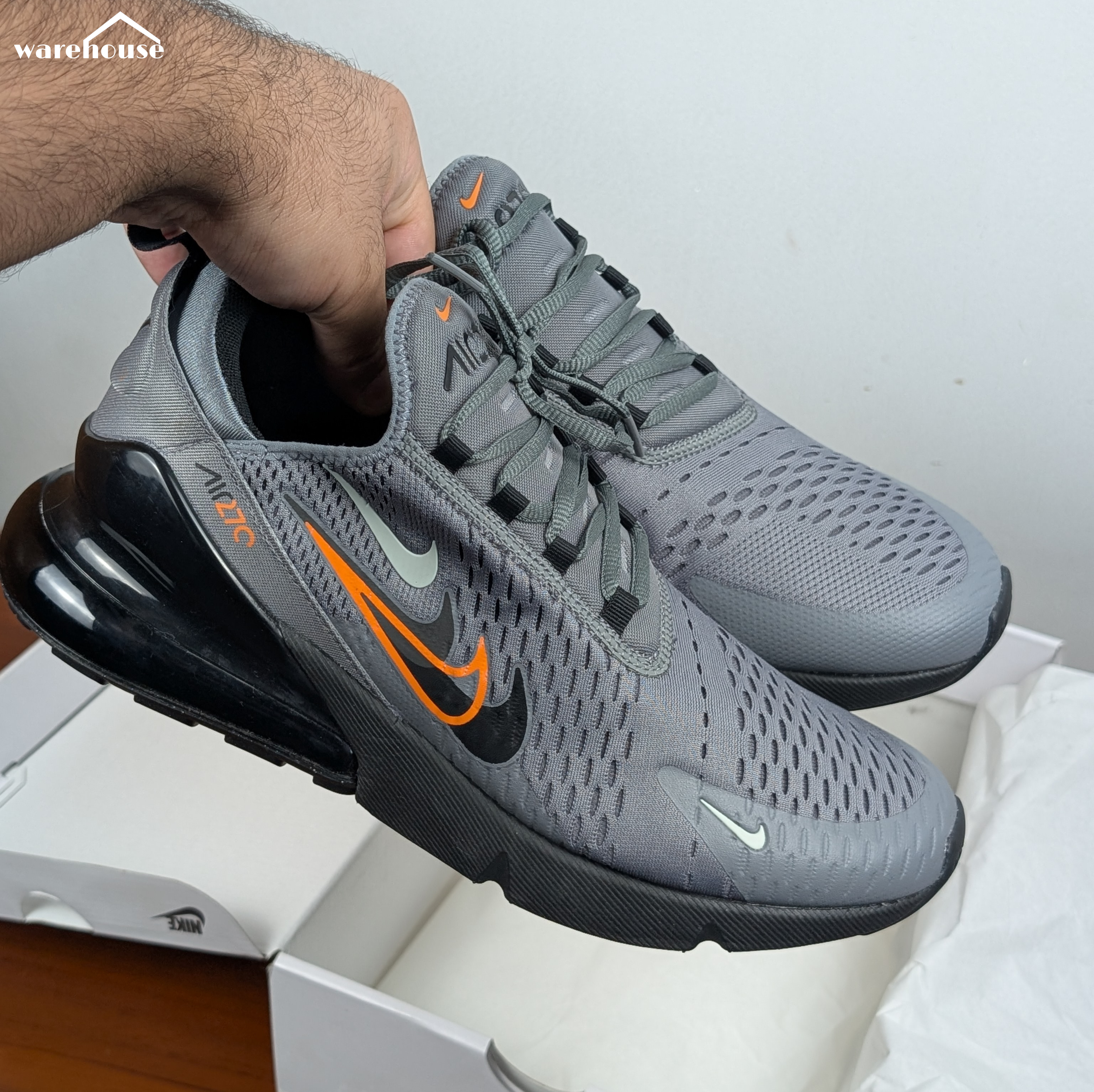 Nike Air Max 270 Multi Swoosh Grey - 11US قياس 45